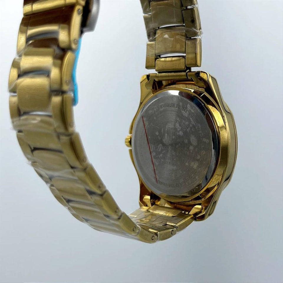 Gold Men's Quartz Watch with Stainless Steel Bracelet