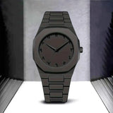 Men's White Carbon Fiber Quartz Watch with Chain Strap
