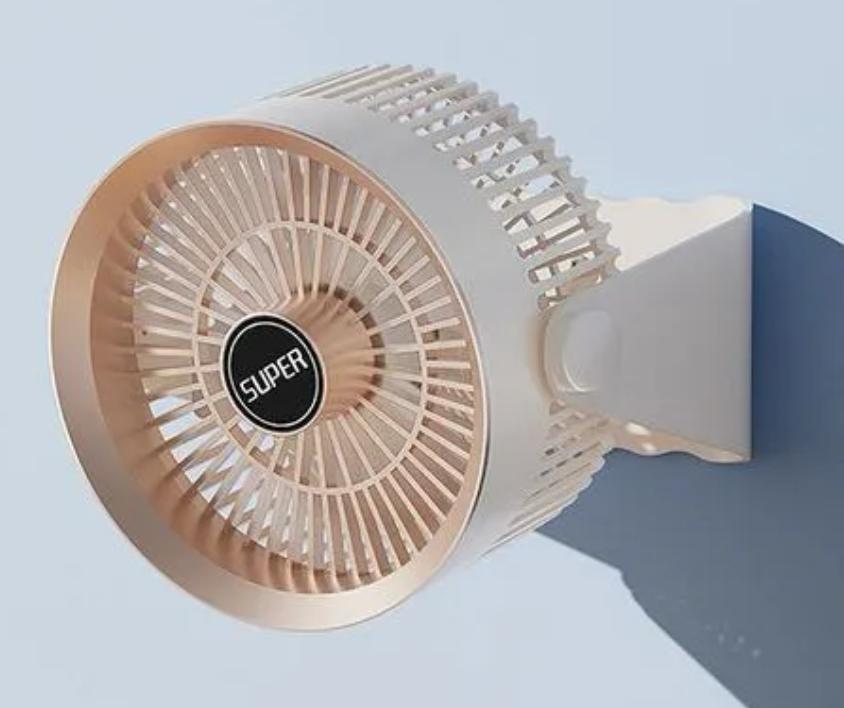 : Mini Portable Off-White ABS Fan for Home Office Travel
