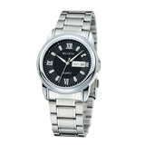 Men's Luxurious Gold Steel Watch with Luminous Dial