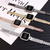 *Product Name*: Women Crystal Watch Square Dial Touch Screen Rhinestone Band