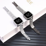 *Product Name*: Women Crystal Watch Square Dial Touch Screen Rhinestone Band