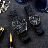 Couple Rubber Watch - Black
