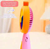 Mini Fan Rechargeable with LED Light Portable USB Handheld Fan