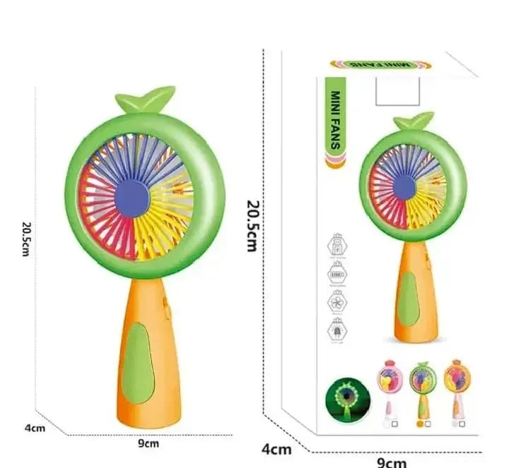 Mini Fan Rechargeable with LED Light Portable USB Handheld Fan