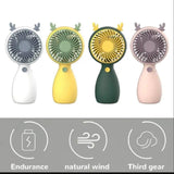 Rechargeable Animal Ears Fan Multicolor Portable