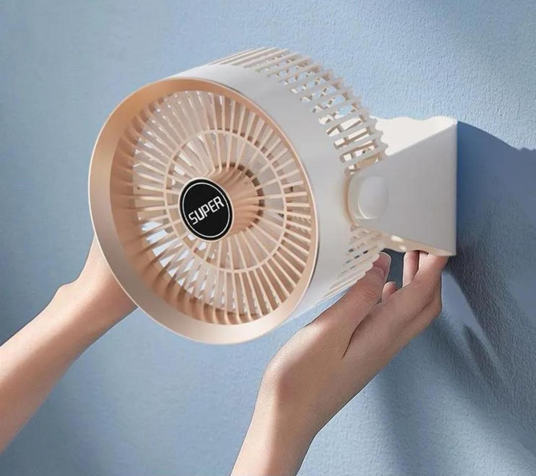 : Mini Portable Off-White ABS Fan for Home Office Travel
