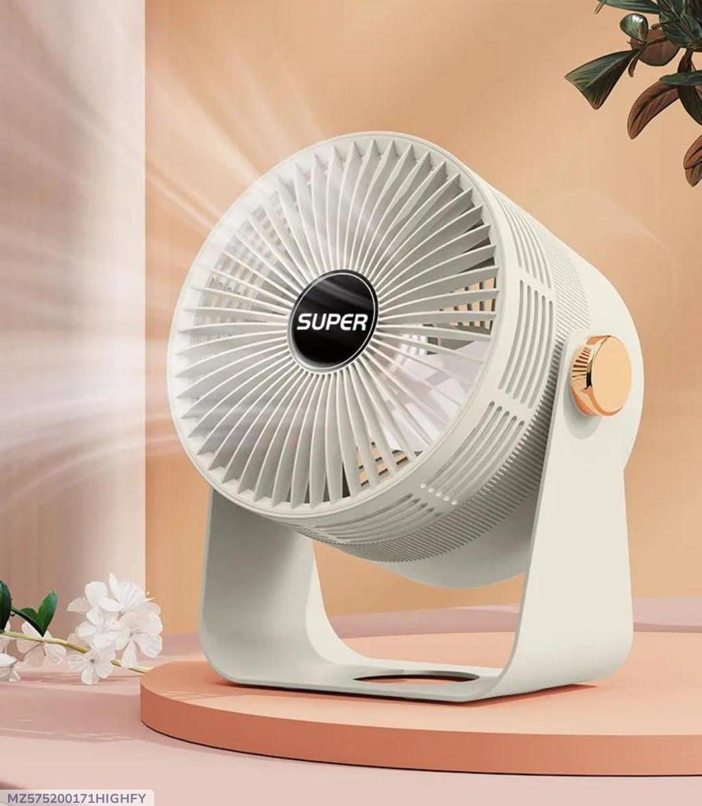 : Mini Portable Off-White ABS Fan for Home Office Travel