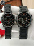Couple Rubber Watch - Black