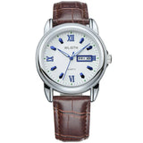 Men's Luxurious Gold Steel Watch with Luminous Dial